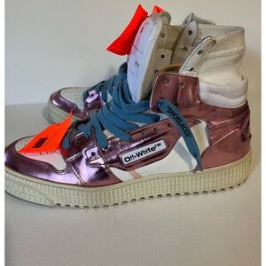 Off-White Wmns Off-Court 3.0 High 'White Metallic Pink'